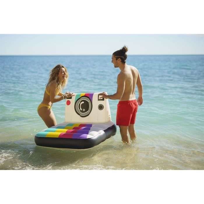 BESTWAY Polaroid Zwembadmatras – Kleurrijk Comfort voor Zomerse Dagen