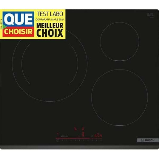 BOSCH PIJ631HB1E Inductiekookplaat – 3 Zones met Kracht en Precisie in Strak Zwart Design (59 cm)