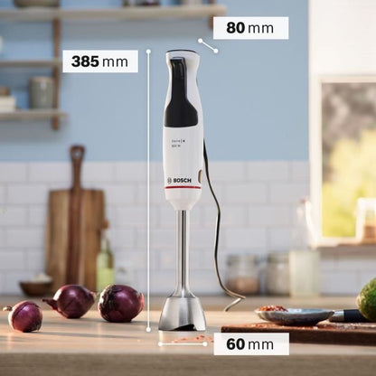 BOSCH MSM4W221 Blender – Veelzijdig 7-in-1 keukenhulpmiddel met 600 W en keramisch tandwiel