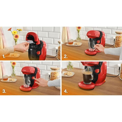 BOSCH TASSIMO T11 Multidrank Koffiemachine – Compact genot in opvallend rood, 1400 W