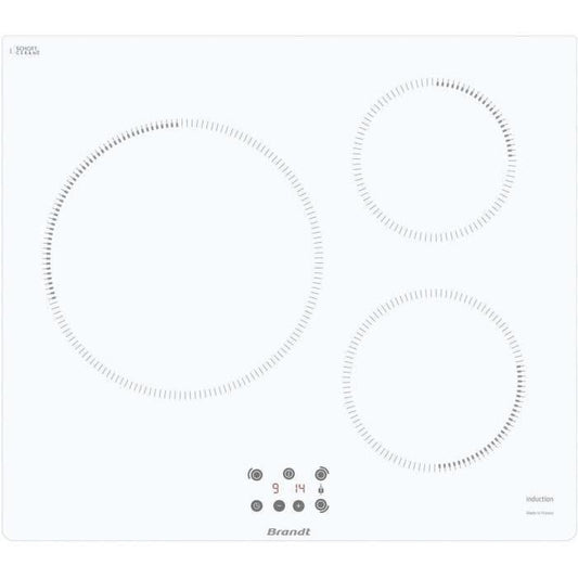 BRANDT TI364W Inductiekookplaat – Compacte 3-Zone Kookplaat met Krachtige Prestaties