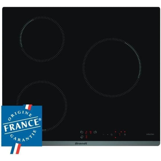 BRANDT BPI6310B Inductiekookplaat – 3 Zones Kookkracht in Stijlvol Zwart Glas