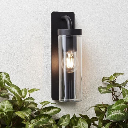 BRILLIANT Aosta Plafondlamp – Mat Zwarte Buitenlamp met E27 Fitting