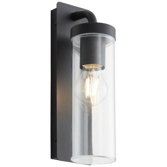 BRILLIANT Aosta Plafondlamp – Mat Zwarte Buitenlamp met E27 Fitting