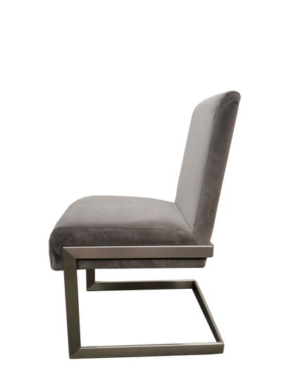 CORAL SMALL DINING CHAIR IN DIAMOND (SET OF 2) Tijdloos & Comfortabel – Breuer-stoel in Modern Design met Flintkleurig Kunstleer