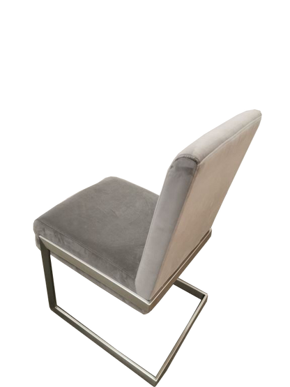 CORAL SMALL DINING CHAIR IN DIAMOND (SET OF 2) Tijdloos & Comfortabel – Breuer-stoel in Modern Design met Flintkleurig Kunstleer