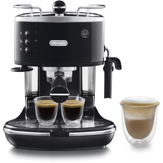 De’LONGHI ECO 311.BK Icona Klassieke Espressomachine – Authentieke espresso in stijlvol zwart