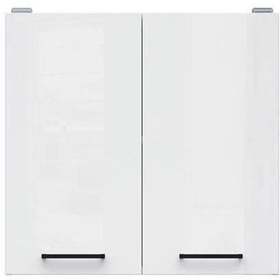 Junona High Cabinet 60 cm – Glanzend wit – Stijlvolle opbergoplossing met twee deuren