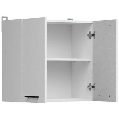 Junona High Cabinet 60 cm – Glanzend wit – Stijlvolle opbergoplossing met twee deuren