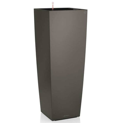 LECHUZA Plantenbak Cubico Alto 40 ALL-IN-ONE – Elegant hoog design in houtskool