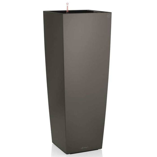 LECHUZA Plantenbak Cubico Alto 40 ALL-IN-ONE – Elegant hoog design in houtskool