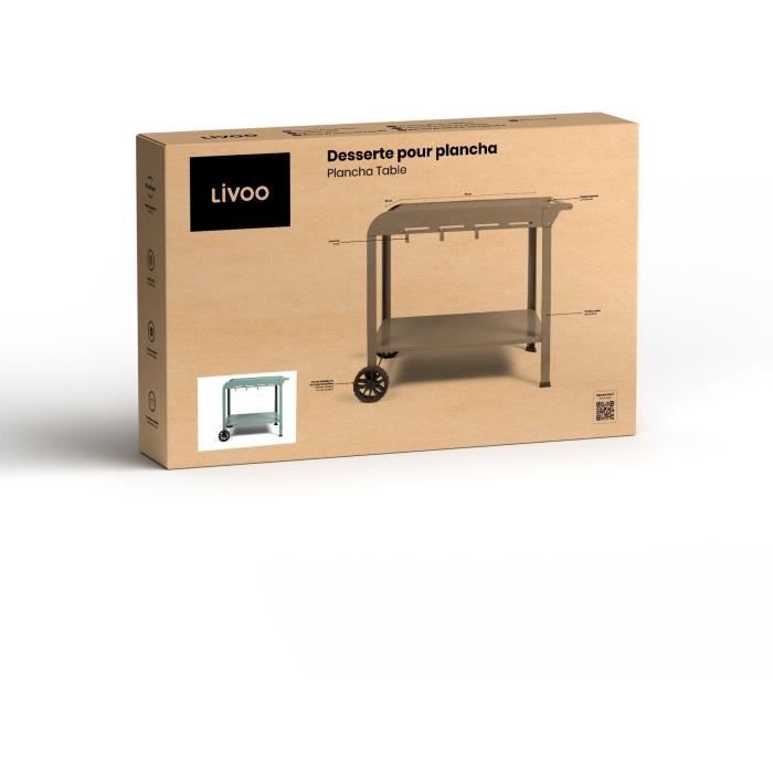 LIVOO Plancha Trolley – Robuuste Buitenkeukenoplossing in Groen/Zwart