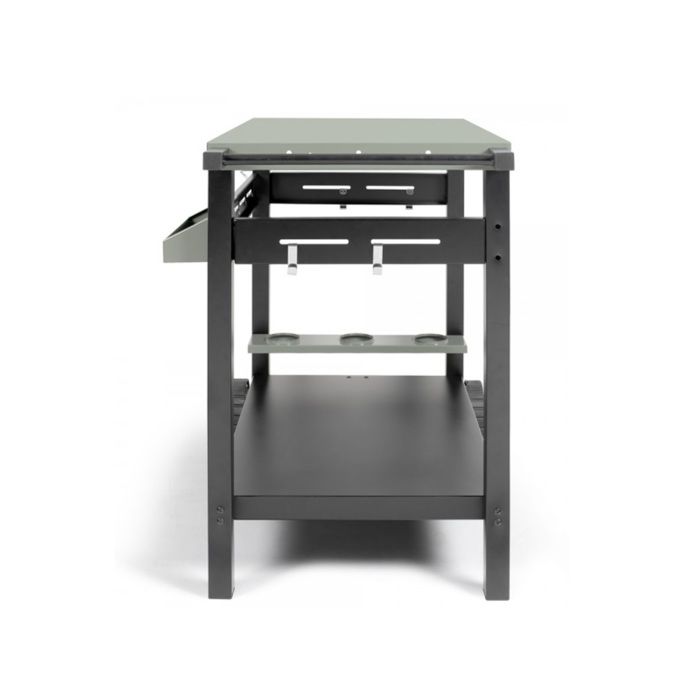 LIVOO Plancha Trolley – Mobiele Buitenkeuken in Groen/Zwart