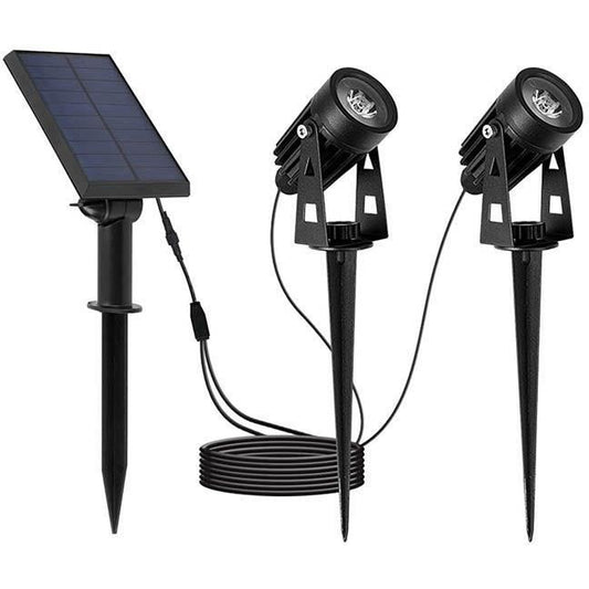 LUMISKY ROUNDY 2-in-1 Zonnespots – Dubbele LED Spots om te Plakken of te Monteren (27 cm)