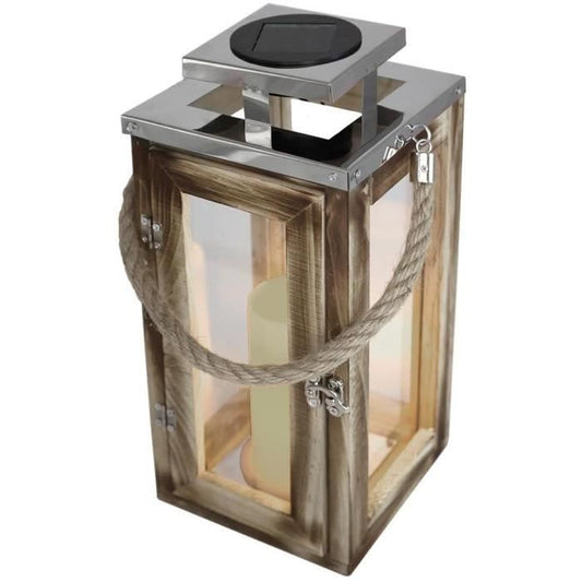 LUMISKY OAKY Solar Lantaarn – Sfeervolle Tuinverlichting met Kaarseffect