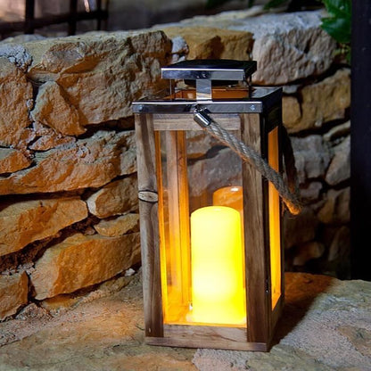 LUMISKY OAKY Solar Lantaarn – Sfeervolle Tuinverlichting met Kaarseffect
