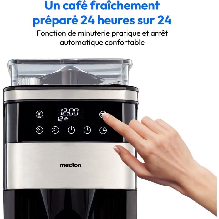 MEDION Digitaal Filterkoffiezetapparaat – Versgemalen Aroma met Eén Druk op de Knop