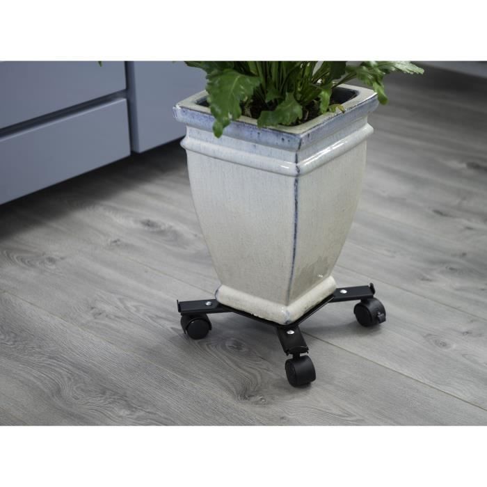 NATURE Plant Shelf - Black Metal - H6 x 34/51 x 34/51 cm