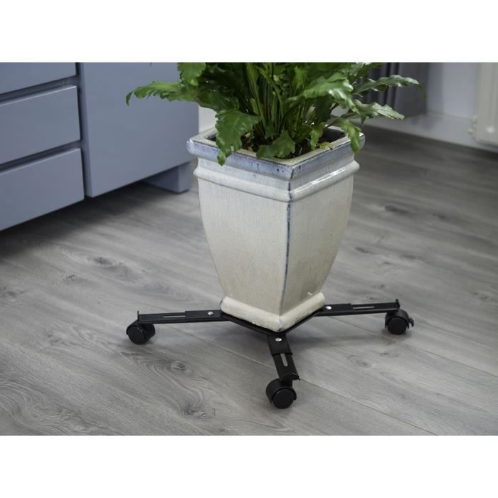 NATURE Plant Shelf - Black Metal - H6 x 34/51 x 34/51 cm