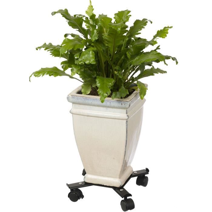 NATURE Plant Shelf - Black Metal - H6 x 34/51 x 34/51 cm