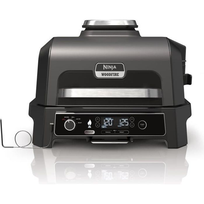 NINJA Woodfire Pro XL OG850EU – 3-in-1 Buitenbarbecue, Rookoven & Airfryer in Eén
