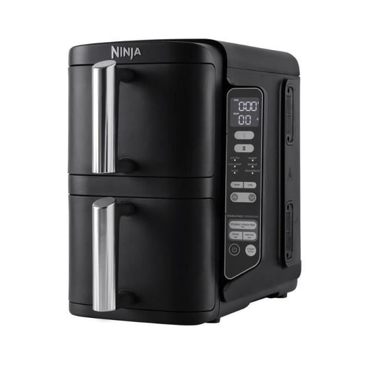NINJA SL300EU Double Stack Airfryer – Slimme Krachtpatser met Dubbele Lades