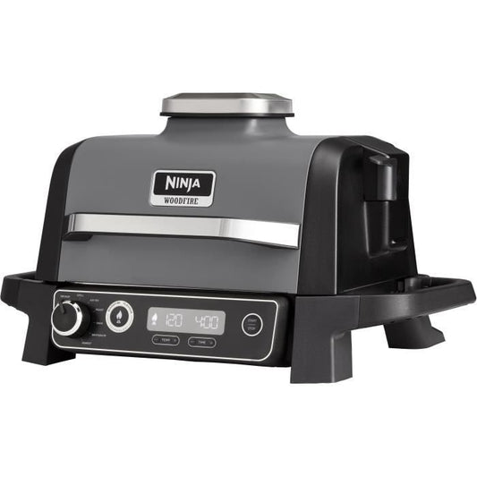 NINJA OG701EU Elektrische Barbecue & Rookoven – 3-in-1 Grill, Roker en Airfryer met Antiaanbaklaag