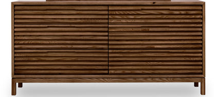 TANNER SIX DRAWER ASH WOOD DRESSER IN ROUX Japandi Stijlvol en Functioneel – Rustgevende Ladekast in Warm Essenhout