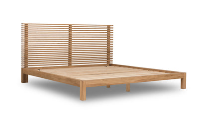 TANNER EU KING 160 X 200 PLATFORM BED IN FLAXEN Japandi Slaapcomfort – Minimalistisch Design met Warme Natuurtinten