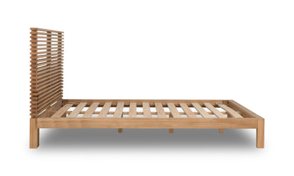 TANNER EU KING 160 X 200 PLATFORM BED IN FLAXEN Japandi Slaapcomfort – Minimalistisch Design met Warme Natuurtinten