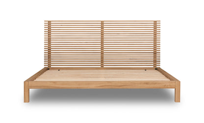 TANNER EU KING 160 X 200 PLATFORM BED IN FLAXEN Japandi Slaapcomfort – Minimalistisch Design met Warme Natuurtinten