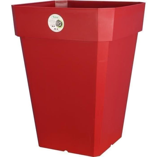 RIVIERA Soleilla Bloempot – Moderne Vierkante Bloembak in Rood