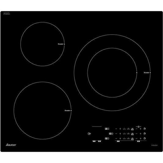 SAUTER SPI5361B Inductiekookplaat – 3 Zones met 7200W Vermogen in Elegant Zwart Glas (60 cm)