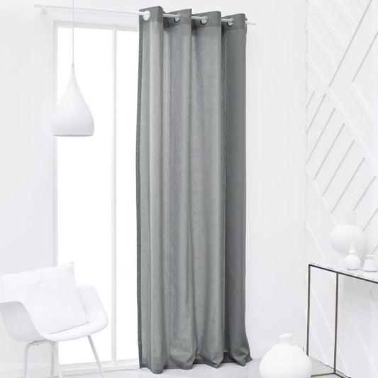TODAY ringgordijn – 140 x 240 cm – 100% katoen in Staal voor een moderne uitstraling
