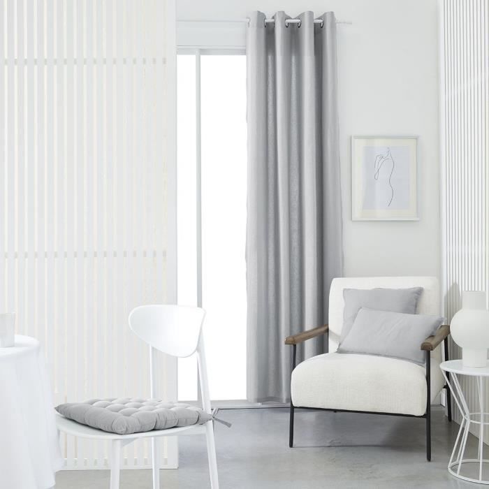 TODAY ringgordijn – 140 x 240 cm – 100% katoen in Staal voor een moderne uitstraling