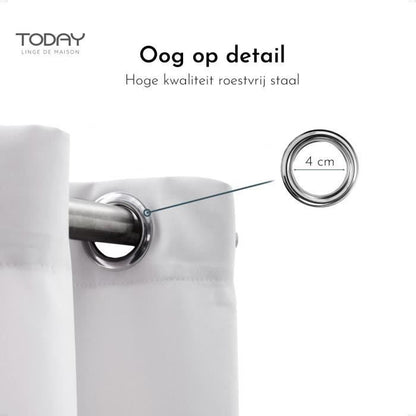 TODAY Oemptball Curtain 140x240 - Krijt – Trendy gordijn met karakter en moderne uitstraling