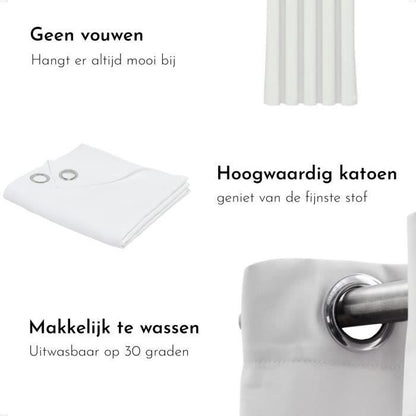 TODAY Oemptball Curtain 140x240 - Krijt – Trendy gordijn met karakter en moderne uitstraling