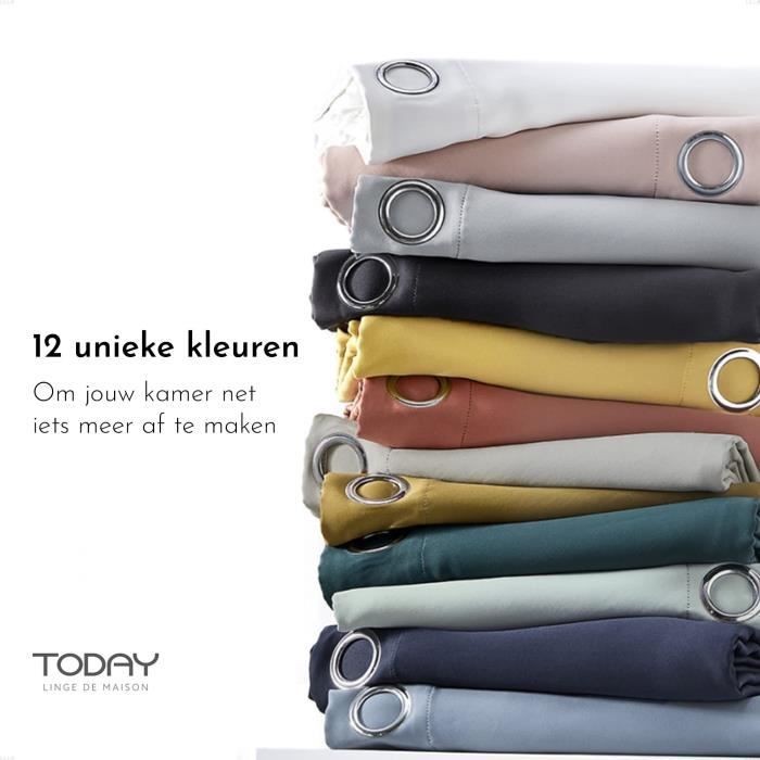TODAY ESTISTIAL GORDIJN MET OOGJES 140 × 240 CM – DENIM Trendy en Tijdloos – Stijlvol Gordijn voor een Moderne Look