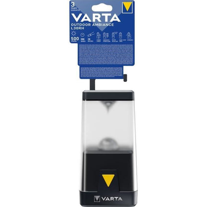 VARTA Outdoor Ambiance Lantaarn L30RH – Hybride power en veelzijdige verlichting