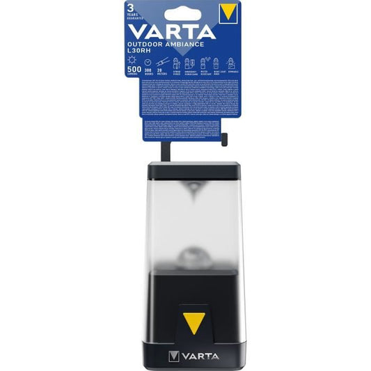 VARTA Outdoor Ambiance Lantaarn L30RH – Hybride power en veelzijdige verlichting