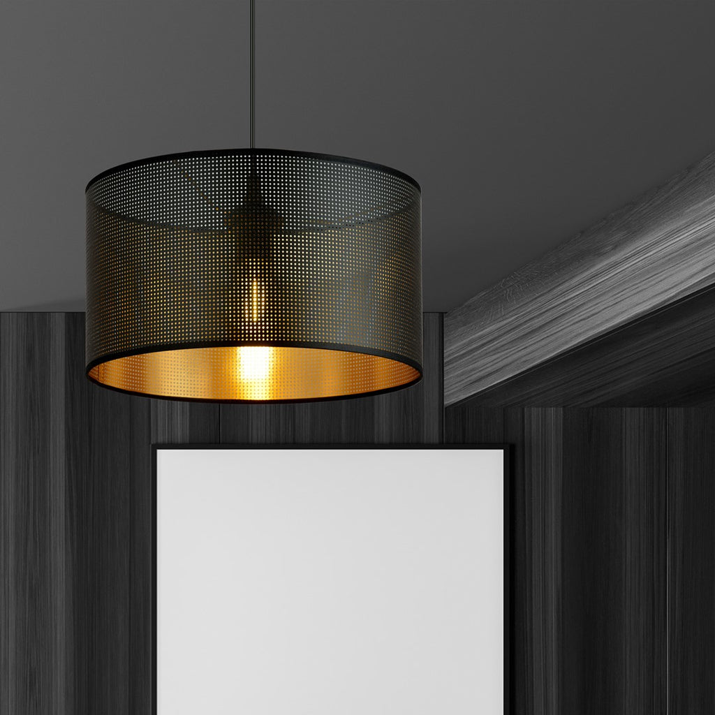 ASTON Hanglamp – Stijlvol Minimalisme met Zwarte & Gouden Accenten