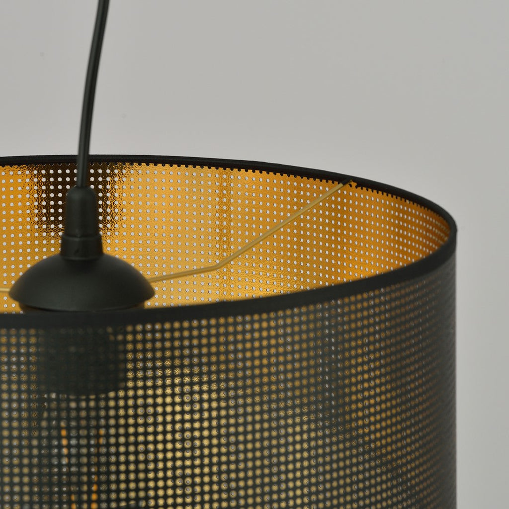 ASTON Hanglamp – Stijlvol Minimalisme met Zwarte & Gouden Accenten