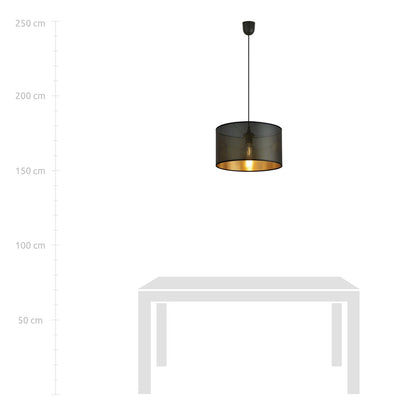 ASTON Hanglamp – Stijlvol Minimalisme met Zwarte & Gouden Accenten