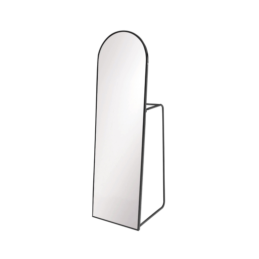 Mirror - Full length mirror + clothes rack - Metal - Black - 45x43x150cm