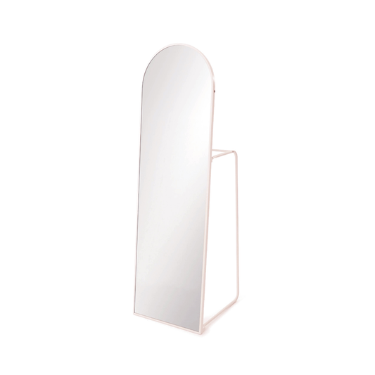 Mirror - Fitting Mirror + Clothes Rack - Metal - Sand - 45x43x150cm