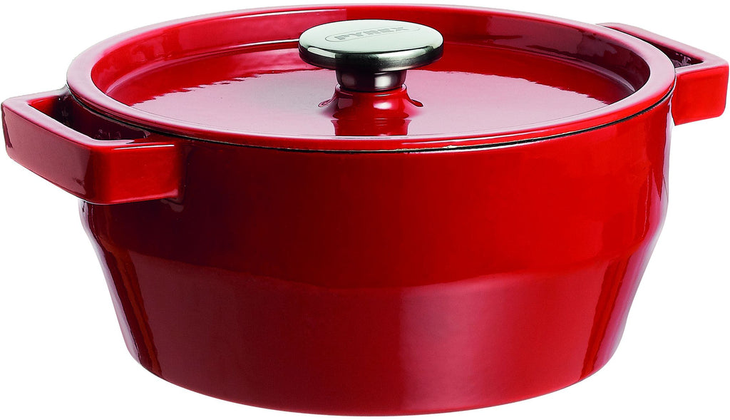 Pyrex Slowcook Braadpan – Rond, 3L – Rood
