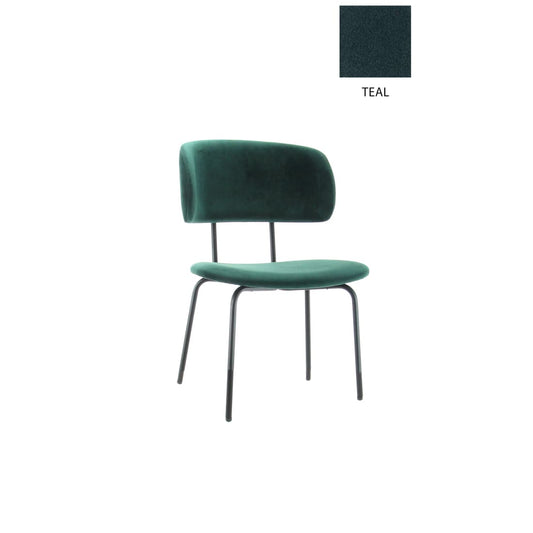 WORKLIVING Bo RS eetkamerstoel – Duurzame velvet stoel met speels comfort en elegant design