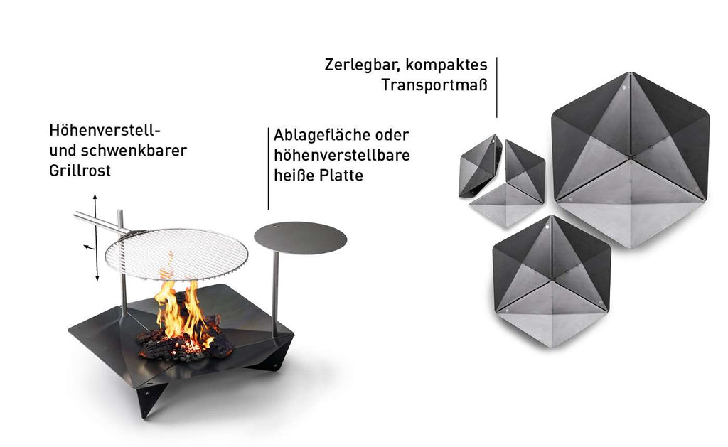 HÖFATS Triple 120 Haard – Multifunctionele Haard van Hoogwaardige Kwaliteit